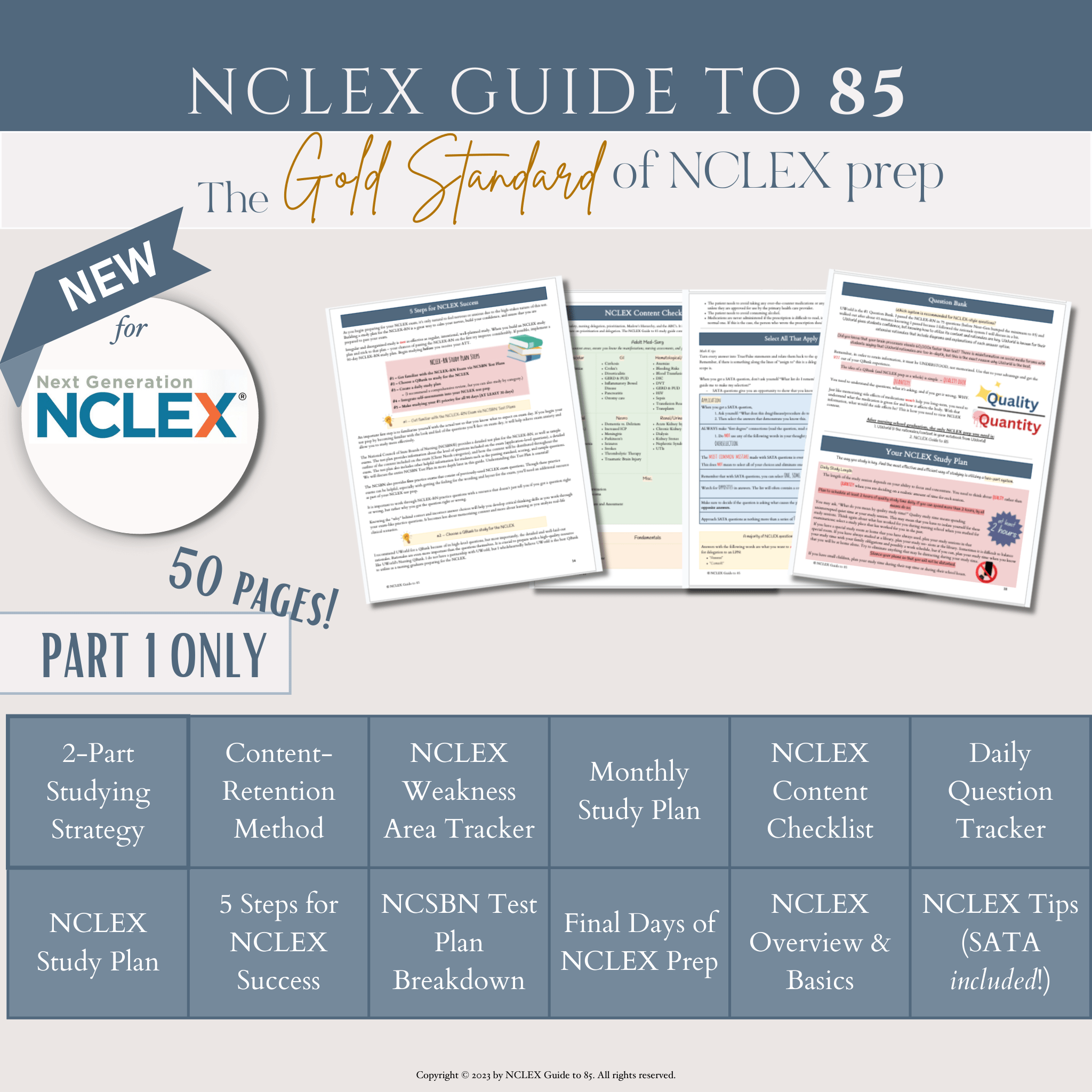 *Part 1 Only* NCLEX Guide To 85© – The Nursing Perspective