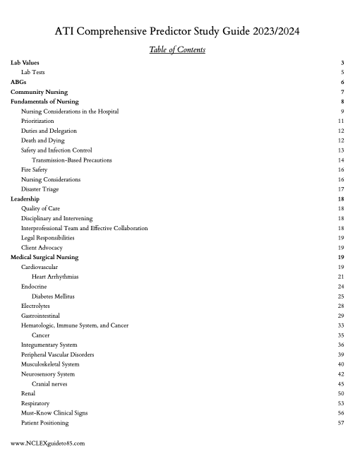 Hardcopy ATI RN Comprehensive Predictor Study Guide © - The Nursing Perspective