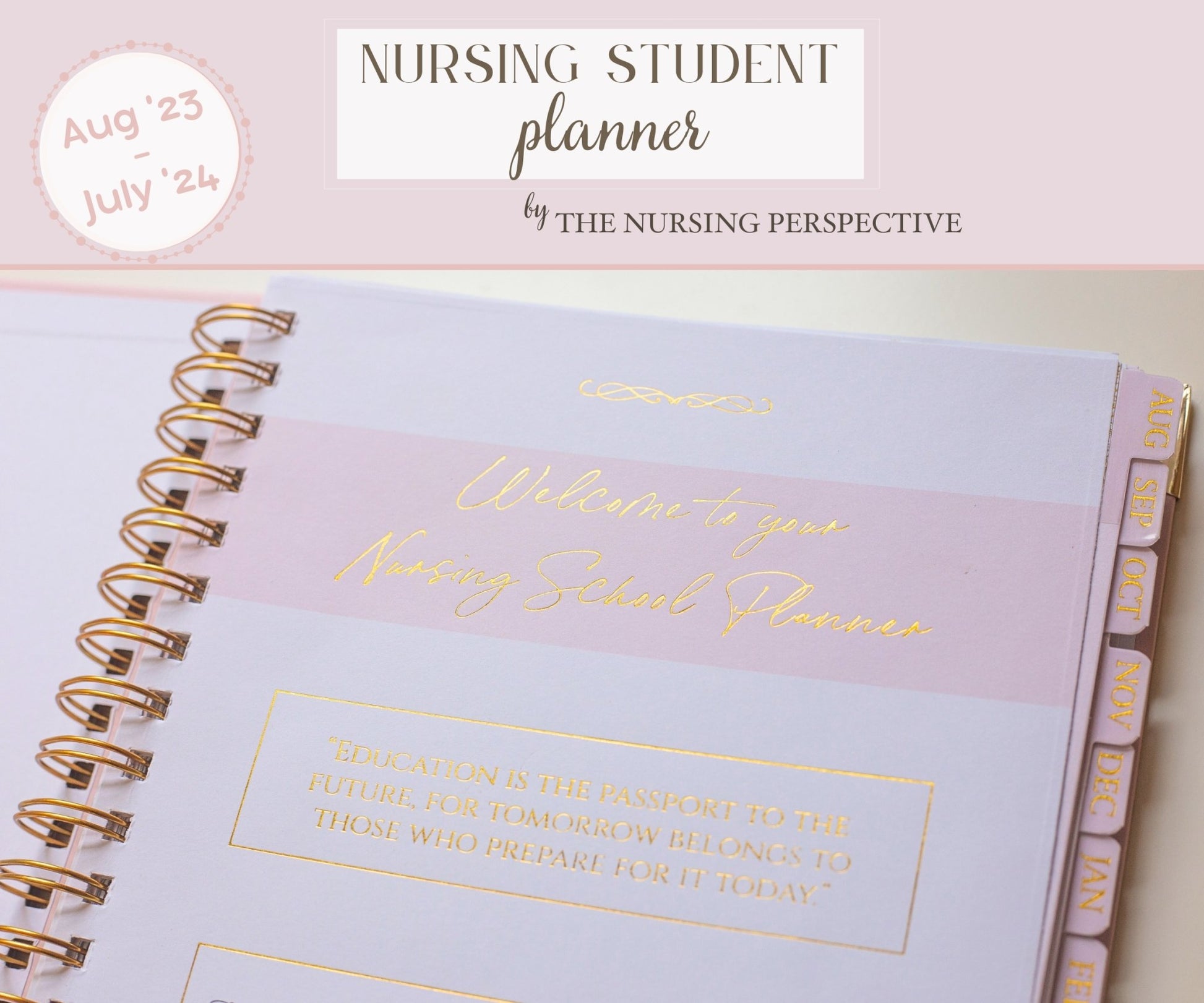  Level Up RN - Nursing School Study Planner - Nursing Student  Gifts - Fall/Spring Academic Year - Dates Start August 1, 2023 & Ends  August 31, 2024 : Office Products